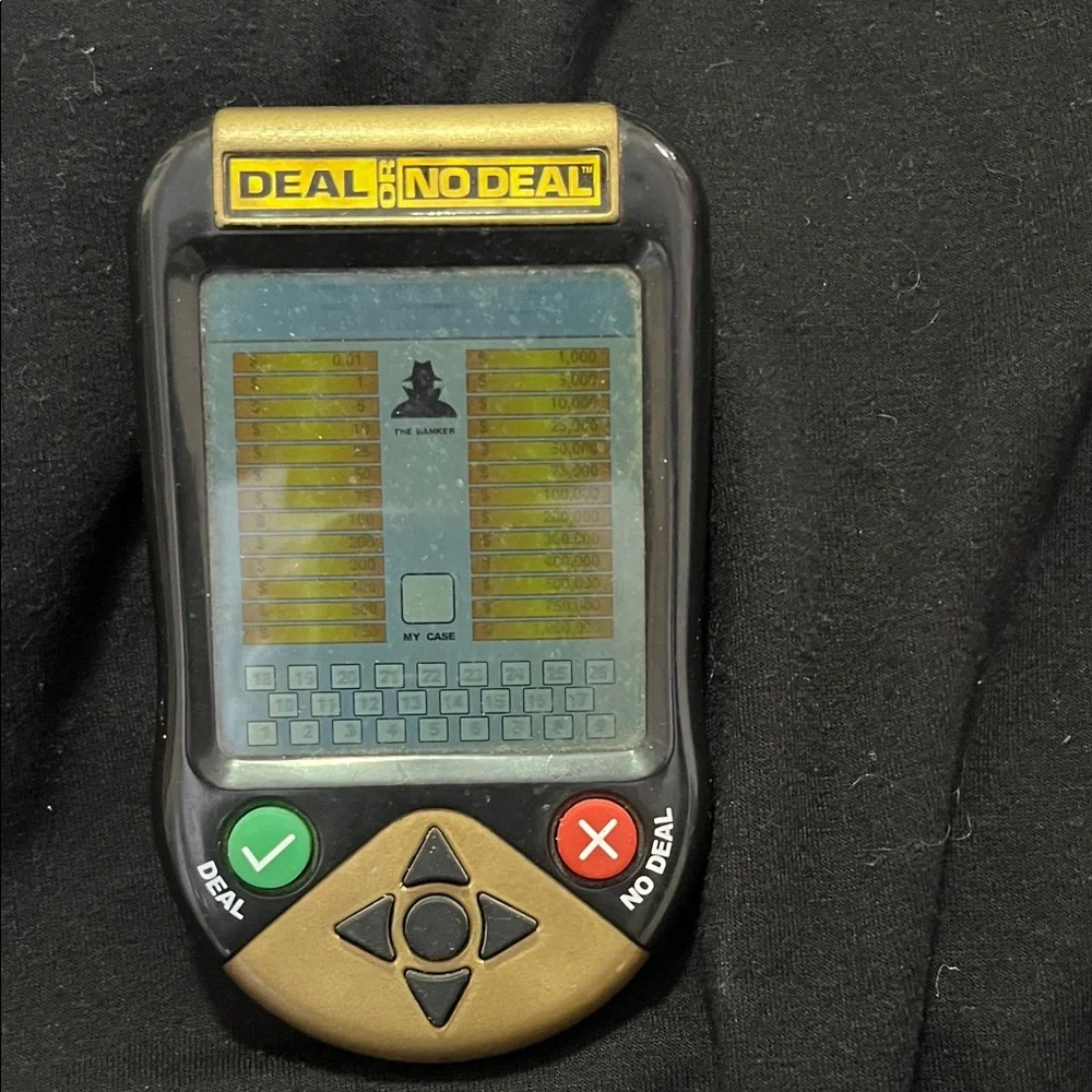 Deal or No Deal Electronic Handheld Game - Black and Gold